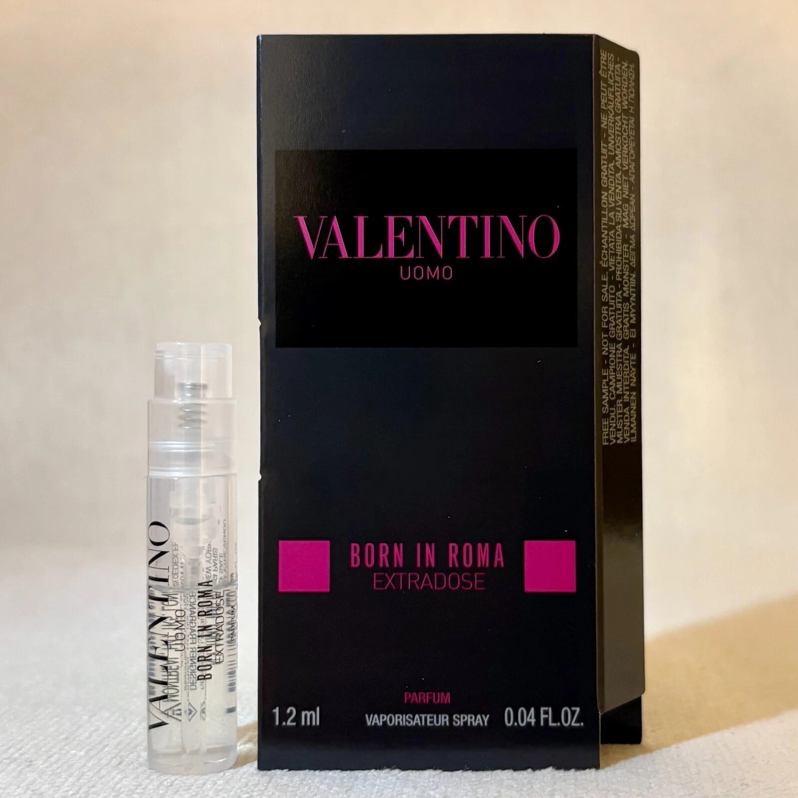 Valentino Uomo Born in Roma EXTRADOSE Parfum Sample 0.04 oz/1.2 ml (PACK OF 3)