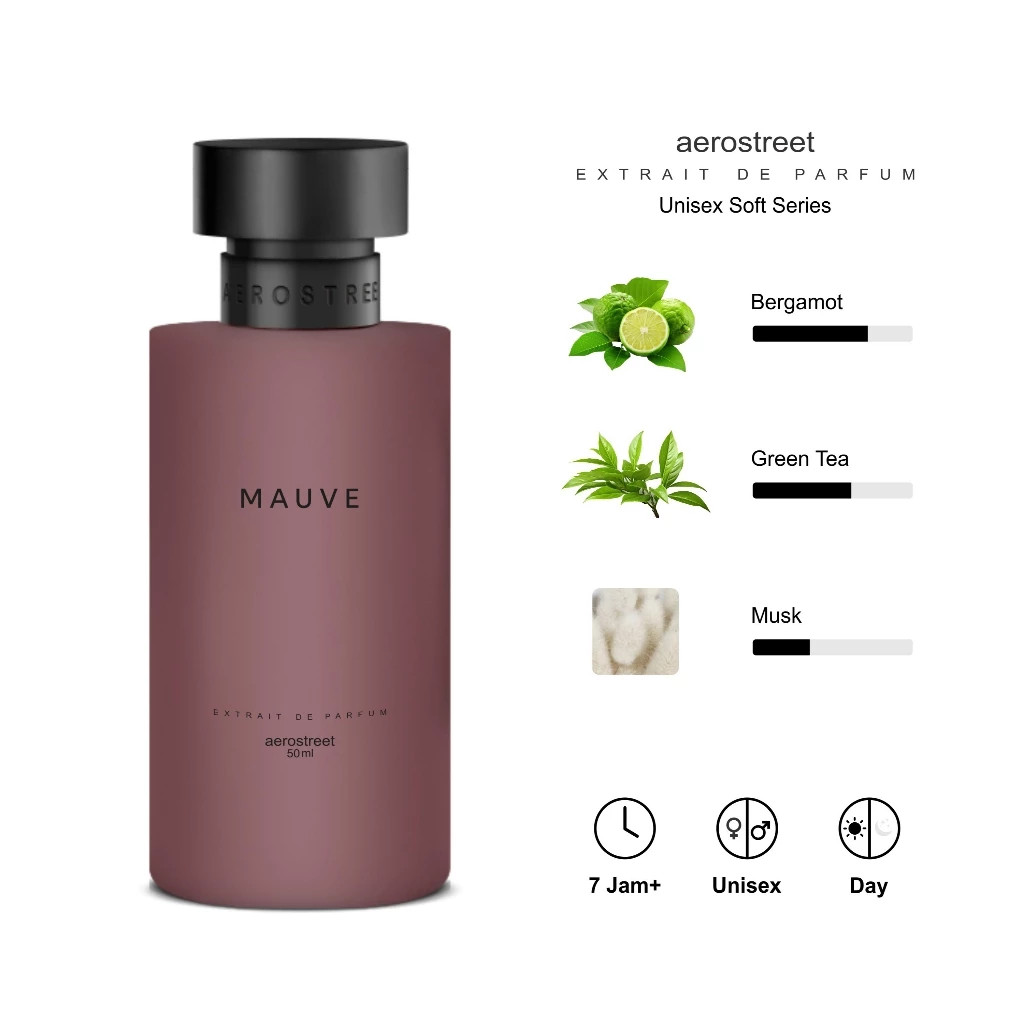 Aerostreet Soft Mauve Bergamot Green Tea Musk Extrait Perfume PF009 Men