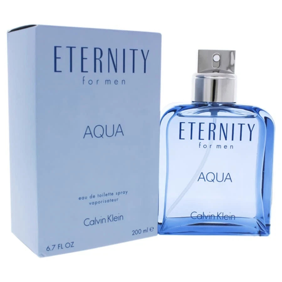 ETERNITY AQUA CALVIN KLEIN-MEN-SPRAY-EDT-6.7 OZ-200 ML-AUTHENTIC-MADE IN FRANCE