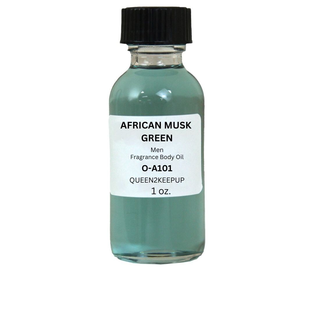 African Musk Green (Men) Body Oil 1 oz Fragrance All Natural Scent