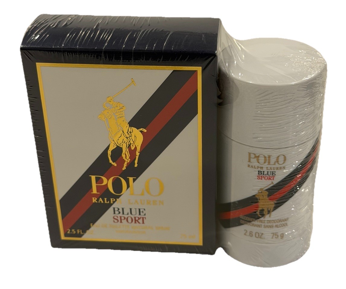 Polo Blue Sport by Ralph Lauren 2.5 fl. oz 75ml Spray+2.6oz Deodorant NEW