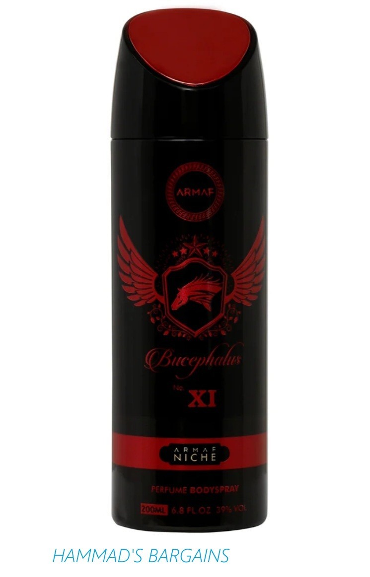 ARMAF BUCEPHALUS XI PERFUME BODY SPRAY 6.8 OZ / 200 ML FOR MEN (UN BOX) NEW