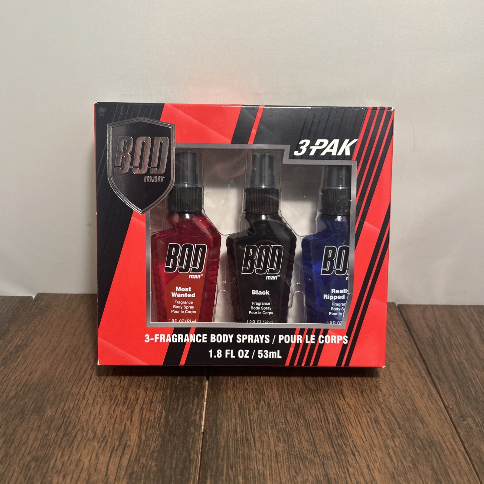 BOD man ‚Most Wanted‘ Men’s 3 Piece Body Spray Gift Set Pack