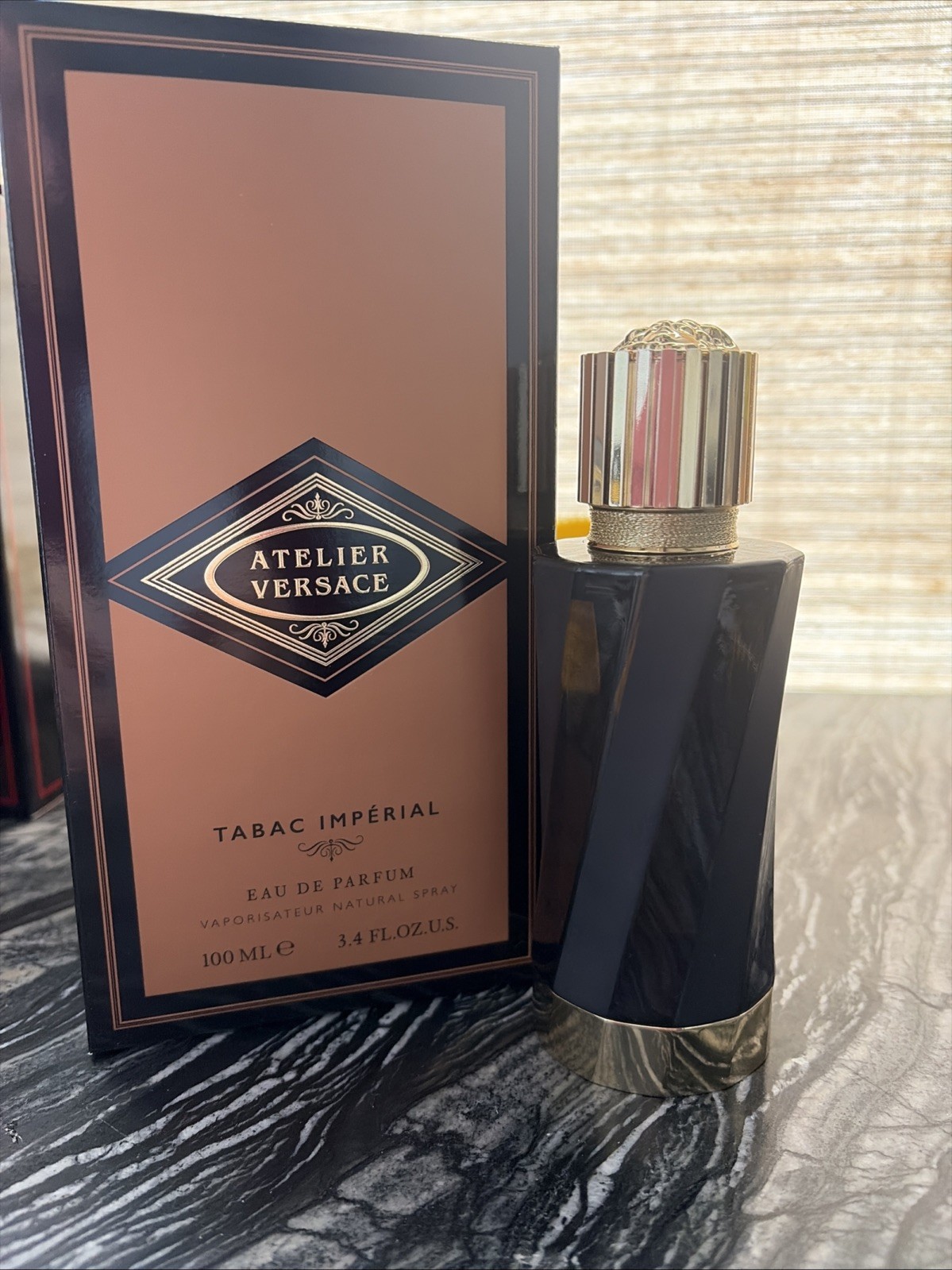 Versace Atelier Tabac Imperial for Men Eau de Parfum Spray 3.4 oz