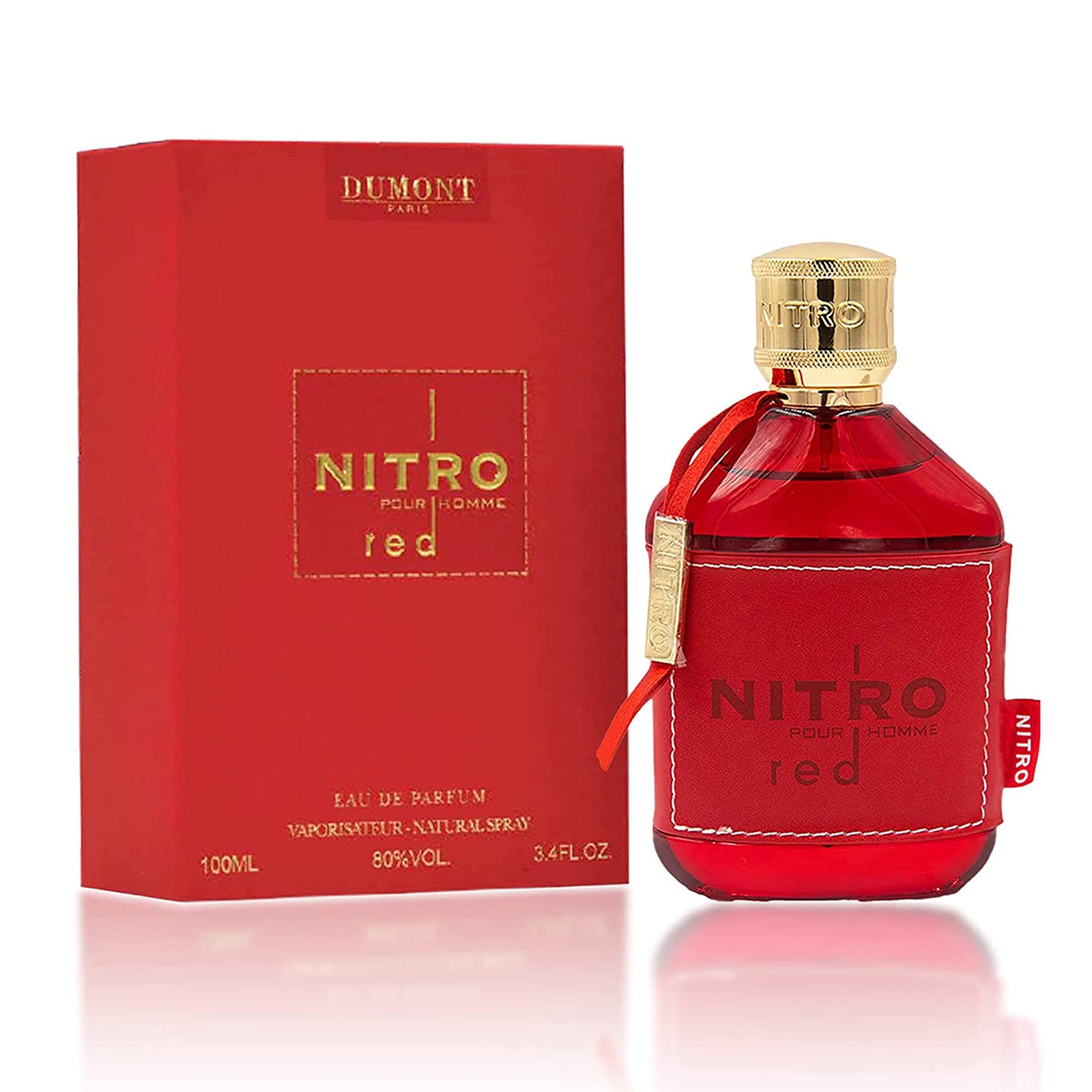 Dumont Nitro Red 3.4 Fl Oz Eau De Parfum for Men – Rich Fruity Woody Floral F…