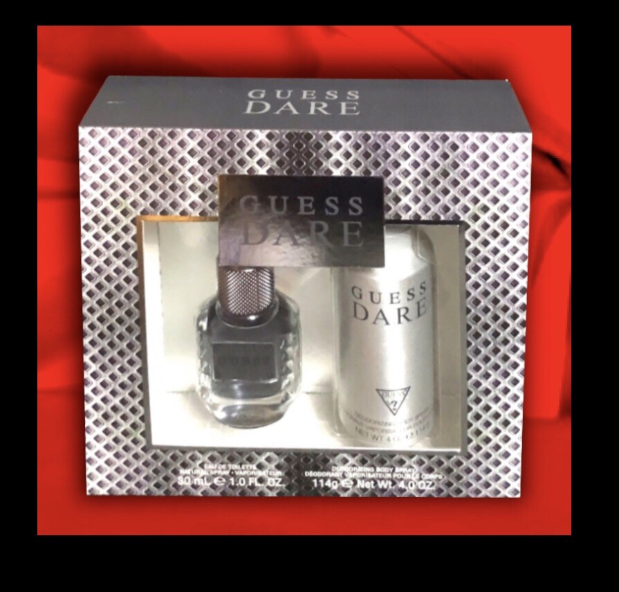 SALE Guess Dare Mens Gift Set: Large 30ml Eau de Toilette & 114g Deodorant Spray