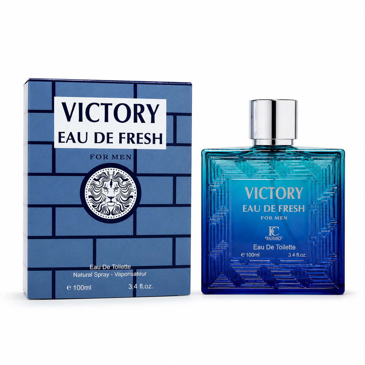Victory Eau De Fresh Eau de Toilette for Men 3.4 oz 100ml Cologne Spray