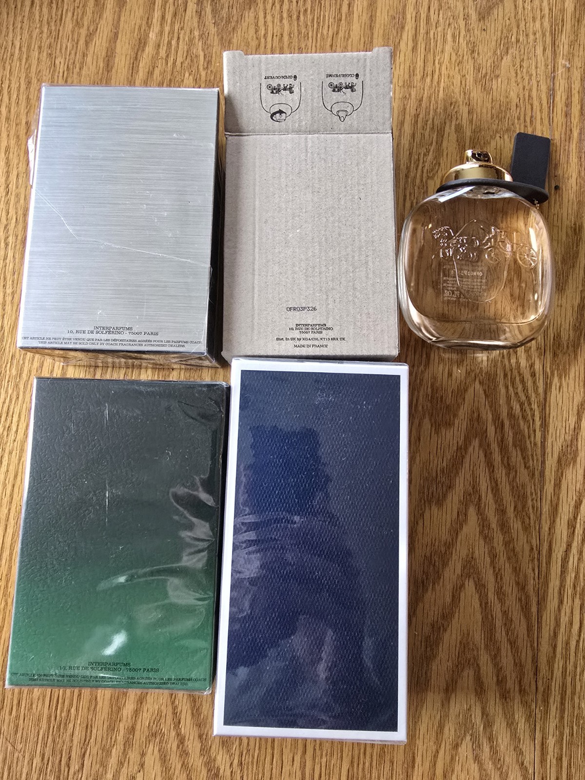 Lot Of 4 Coach Mens Cologne (Platinum, Green, Black Tester, Open Road)