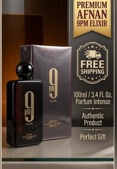 Afnan 9PM Elixir Parfum Intense 100ml / 3.4 Fl. Oz. – New & Authentic