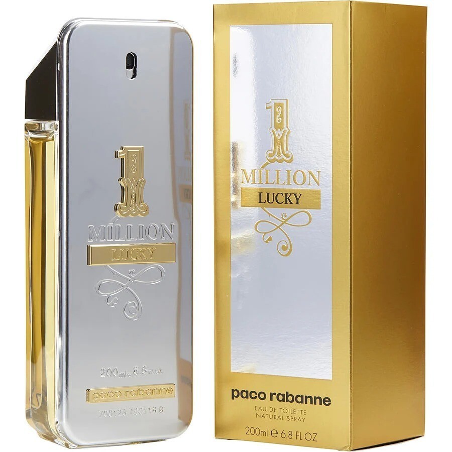 1 Million Lucky By Paco Rabanne For Men Eau De Toilette Spray 6.7 oz / 200 ml