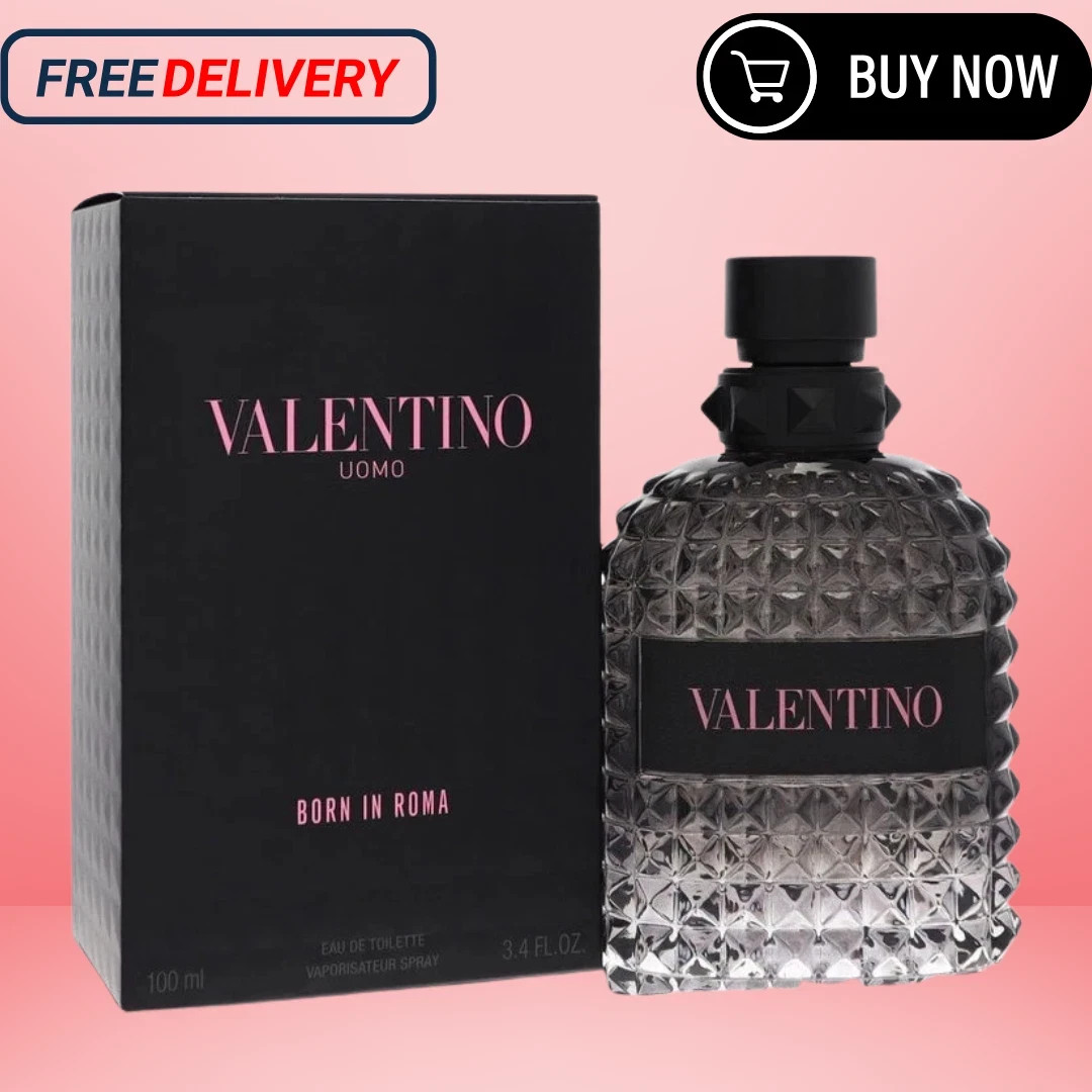 Uomo Born In Roma by Valentino 100ml 3.4 fl oz EDT Cologne Spray Sealed & New