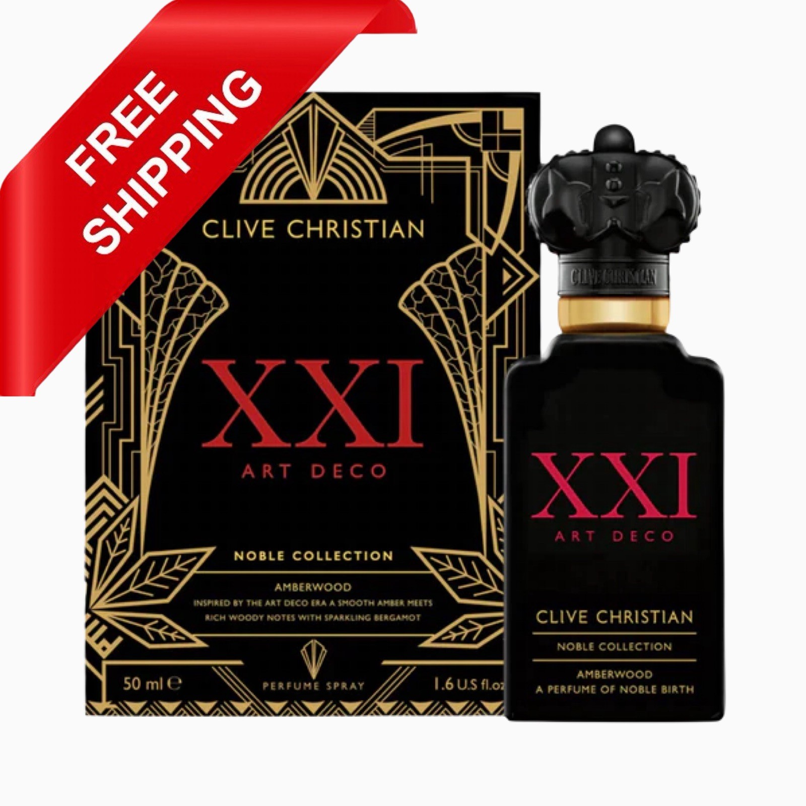 Clive Christian Amberwood Noble XXI Art Deco Cologne 1.6oz 50ml Eau de Parfum