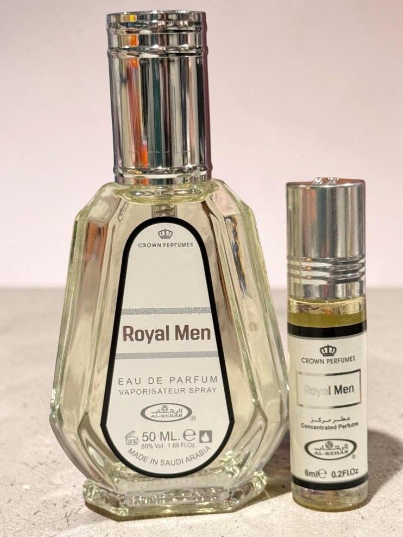 Al Rehab Royal Men Parfum Spray, 50 ml & Perfume Oil 6ml-For Man(Pack Of 2)