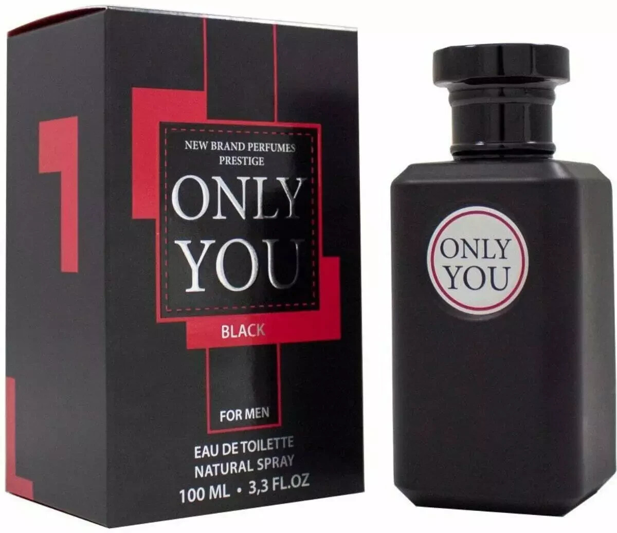 Prestige Only You Black by New Brand cologne for men EDT 3.3 /3.4 oz New In Box