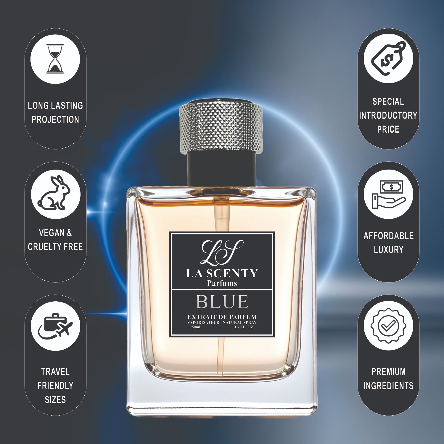 LaScenty BLUE | Inspired by Bleu de Chnl | Men’s Extrait de Parfum 50ml