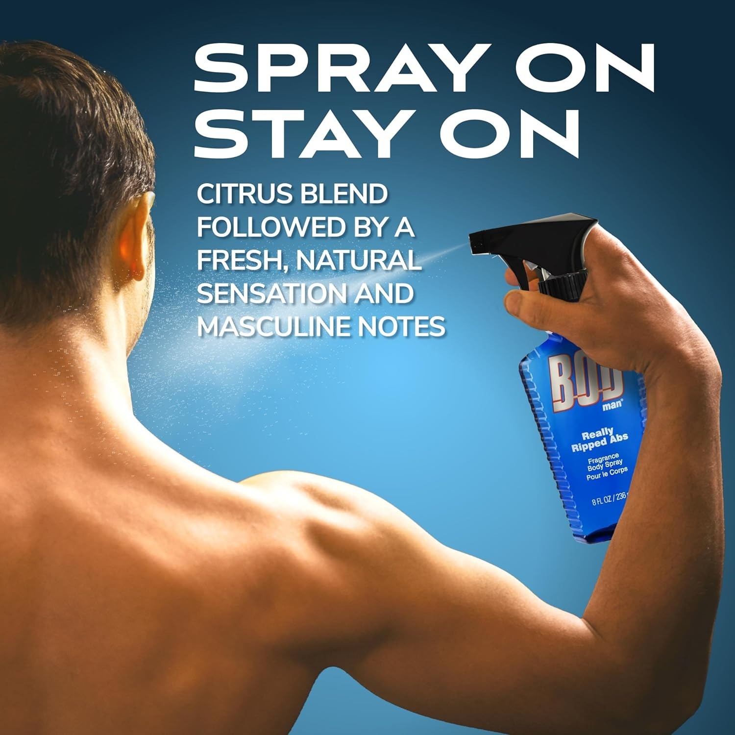 3 X Bod Man Really Ripped Abs Fragrance for Men 8 oz Body Spray