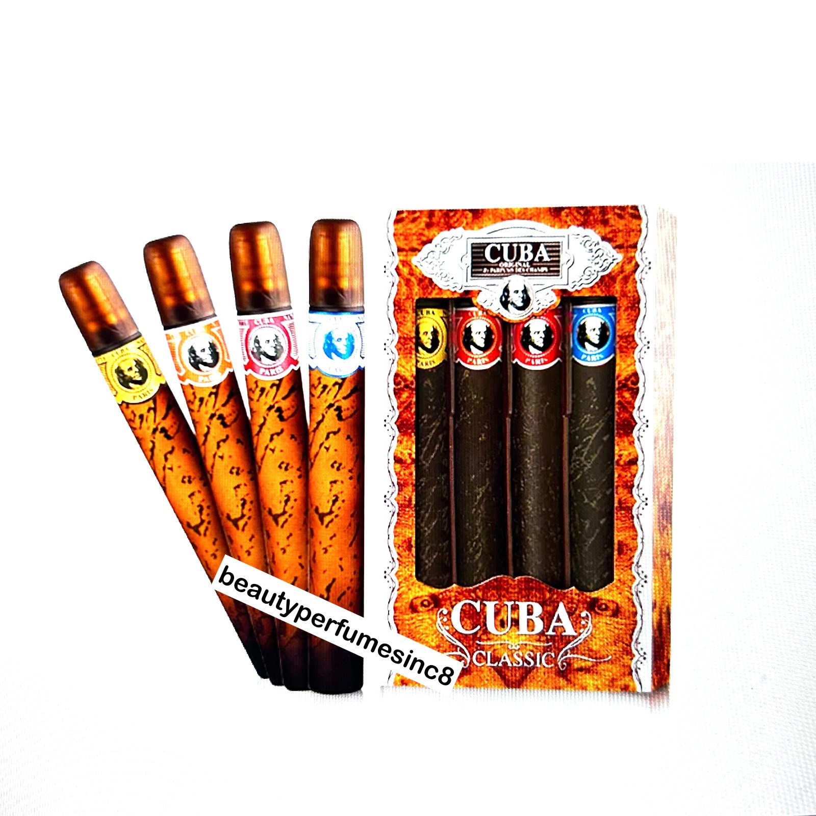 Cuba Classic 4 Piece Variety Set 4 X 1.17 Oz EDT Cologne for Men New In box