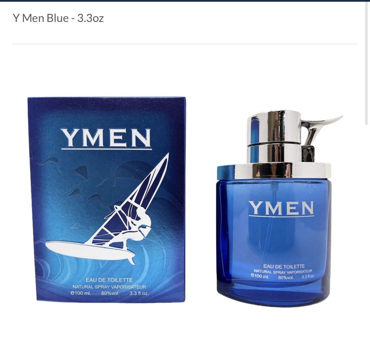 Y Men Blue Eau de Toilette Spray 100ml 3.3oz Cologne for Men New in Box