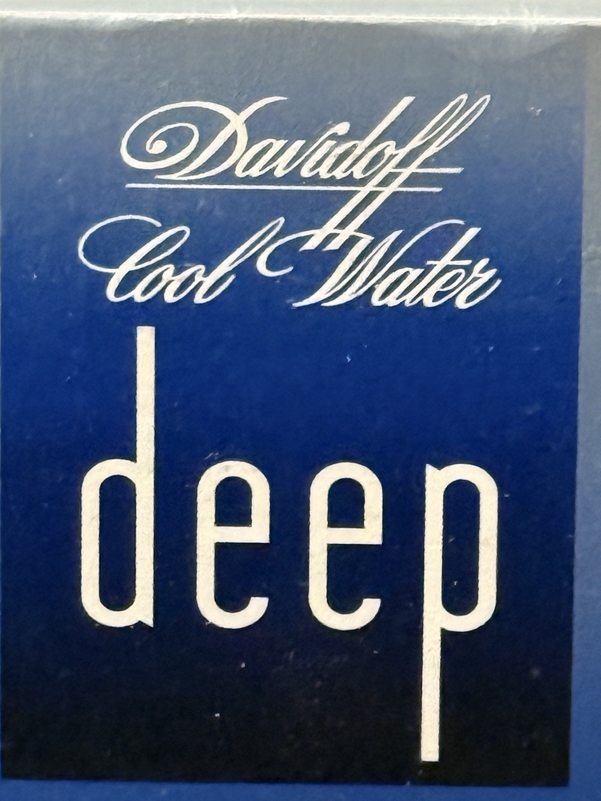 Davidoff Cool Water Deep 100 ml /3.4 oz EDT Spray NIB Rare. Discontinued.