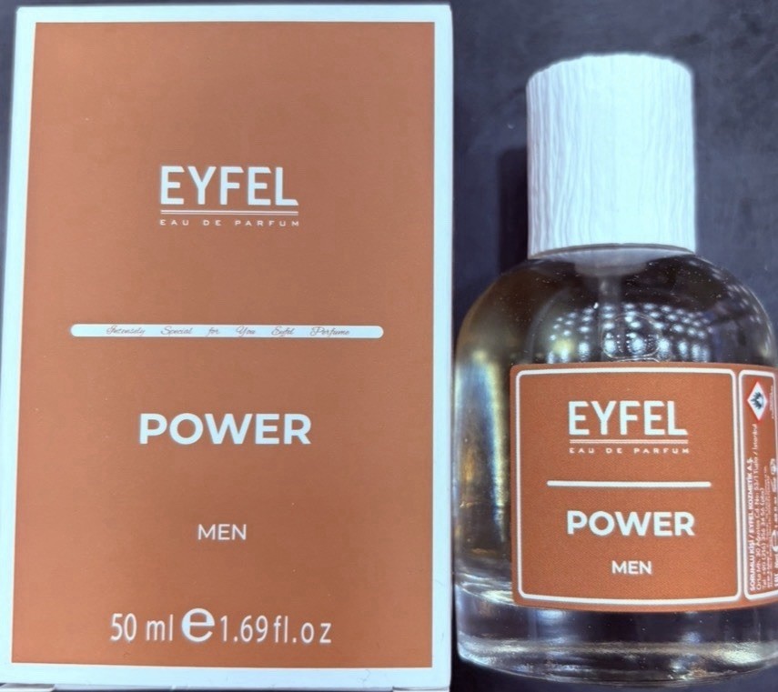 Eyfel Power Men Eau de Parfum Spray, 1.69 fl oz Regular Size