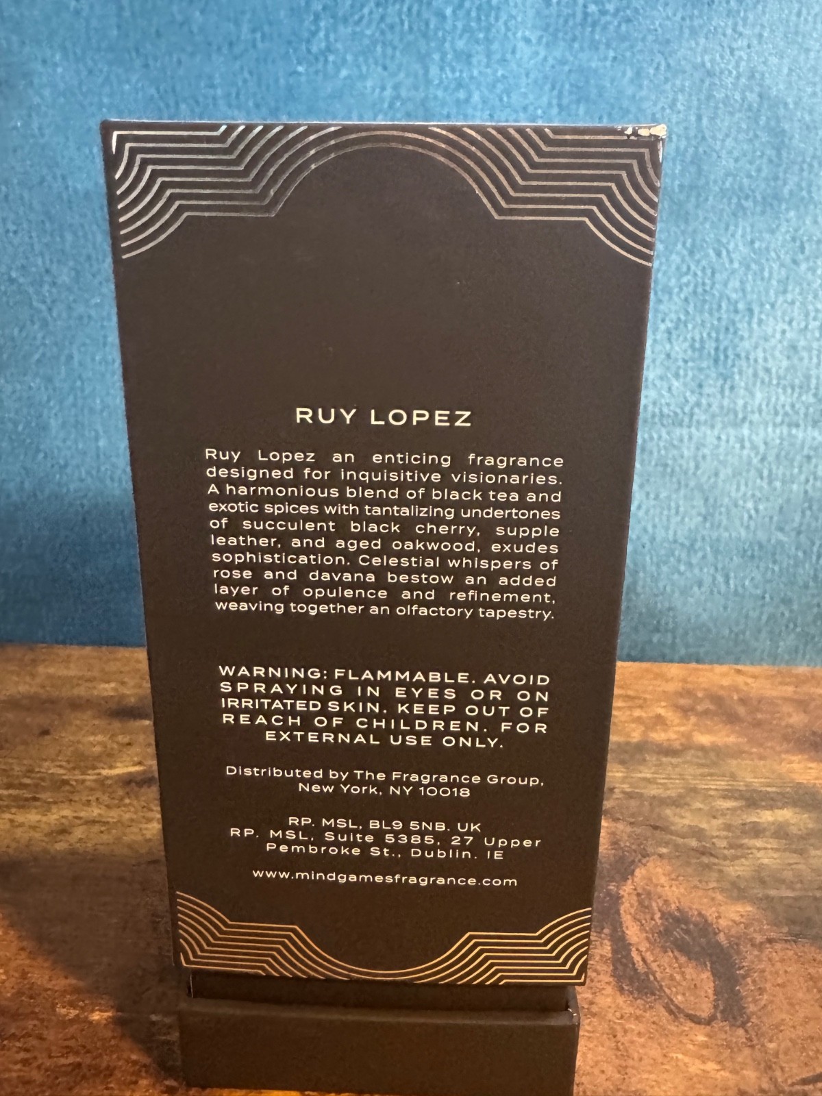 Ruy Lopez by Mind Games EDP 100ml Luxury Niche Perfume