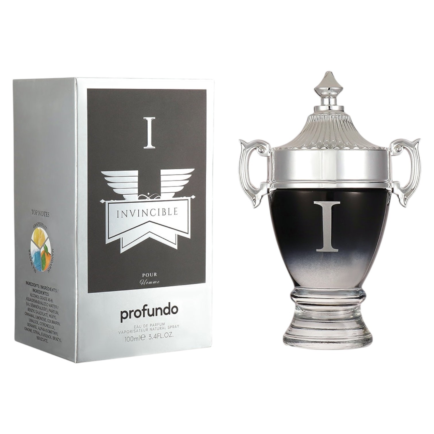 United Scents Invincible Profundo EDP 3.4oz Men’s Cologne – Fresh Aquatic Citrus