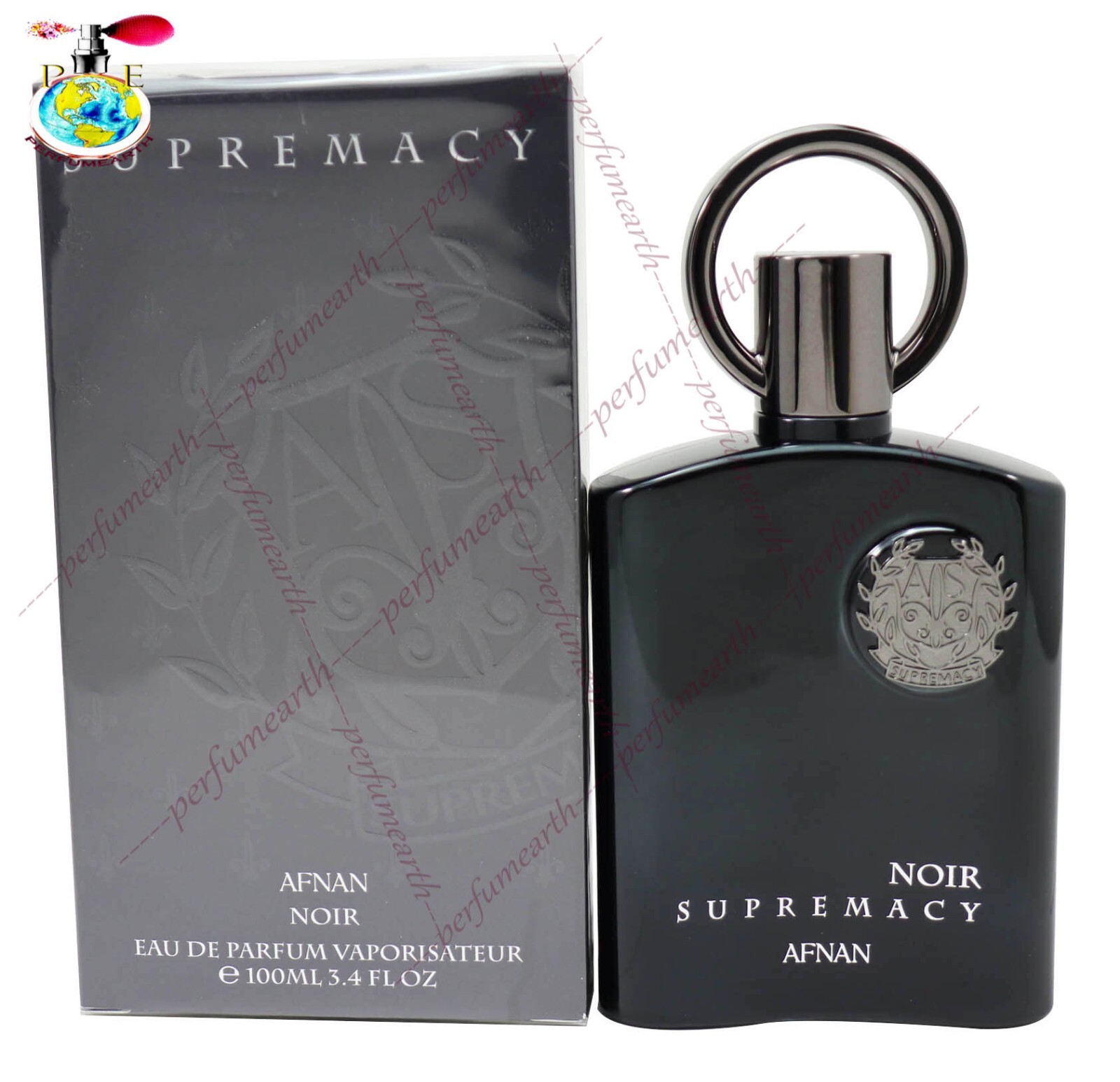 Supremacy Noir By Afnan 3.4/3.3 oz Edp Spray For Men New In Box