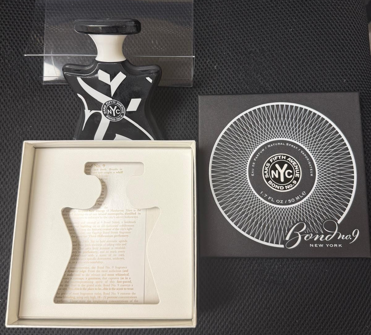 Bond No.9 NYC SAKS FIFTH AVENUE for him EDP 1.7 fl oz / 50ml Rare HTF Bottle