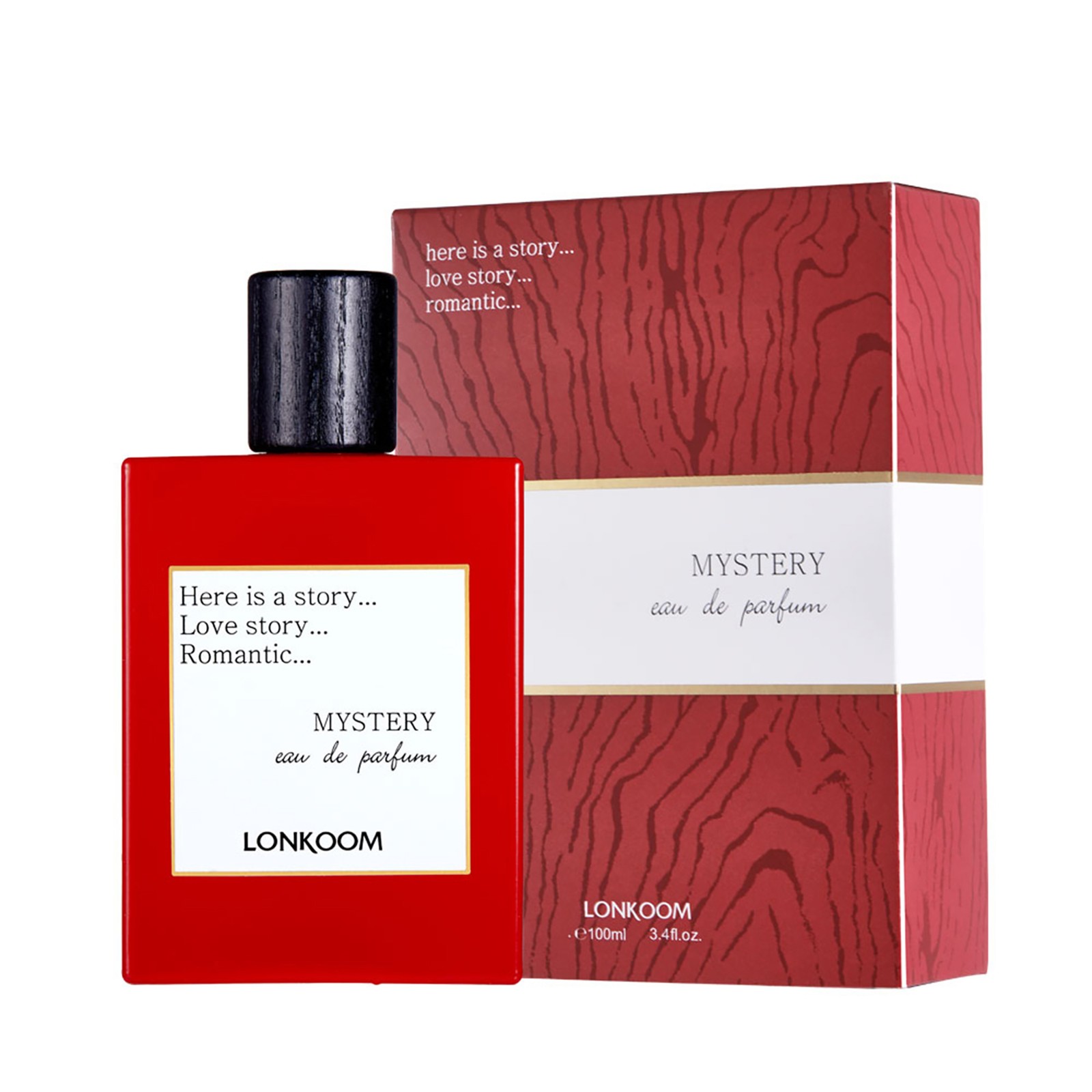 2 Pack Mystery – Red by Lonkoom for Women – 3.4 oz EDP Spray
