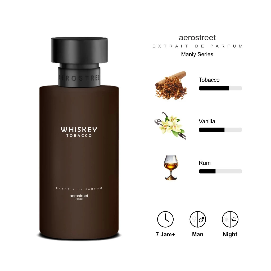 Aerostreet Manly Whiskey Vanilla Rum Extrait Perfume PF007 for Men