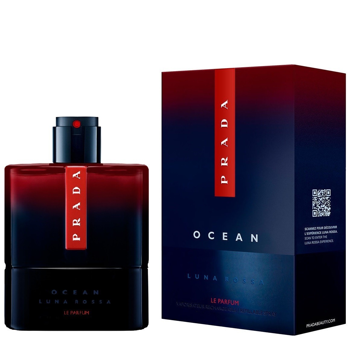 PRADA LUNA ROSSA OCEAN LE PARFUM 5 OZ PARFUM SPRAY MEN RECHARGEABLE SEALED BOX
