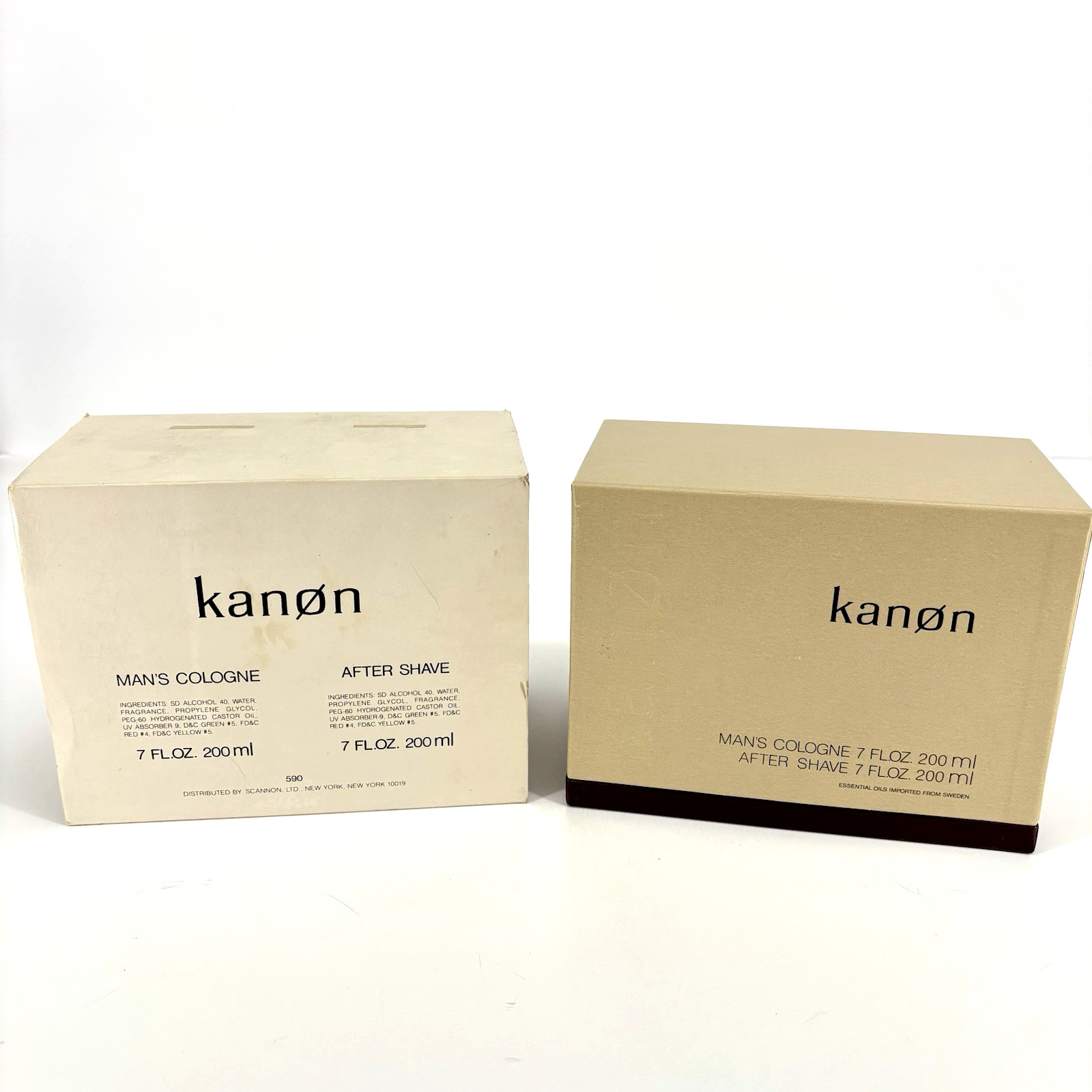 Kanon Man’s Cologne 7 fl oz WOOD CAP AND WOOD TRAY • New In Original Boxes