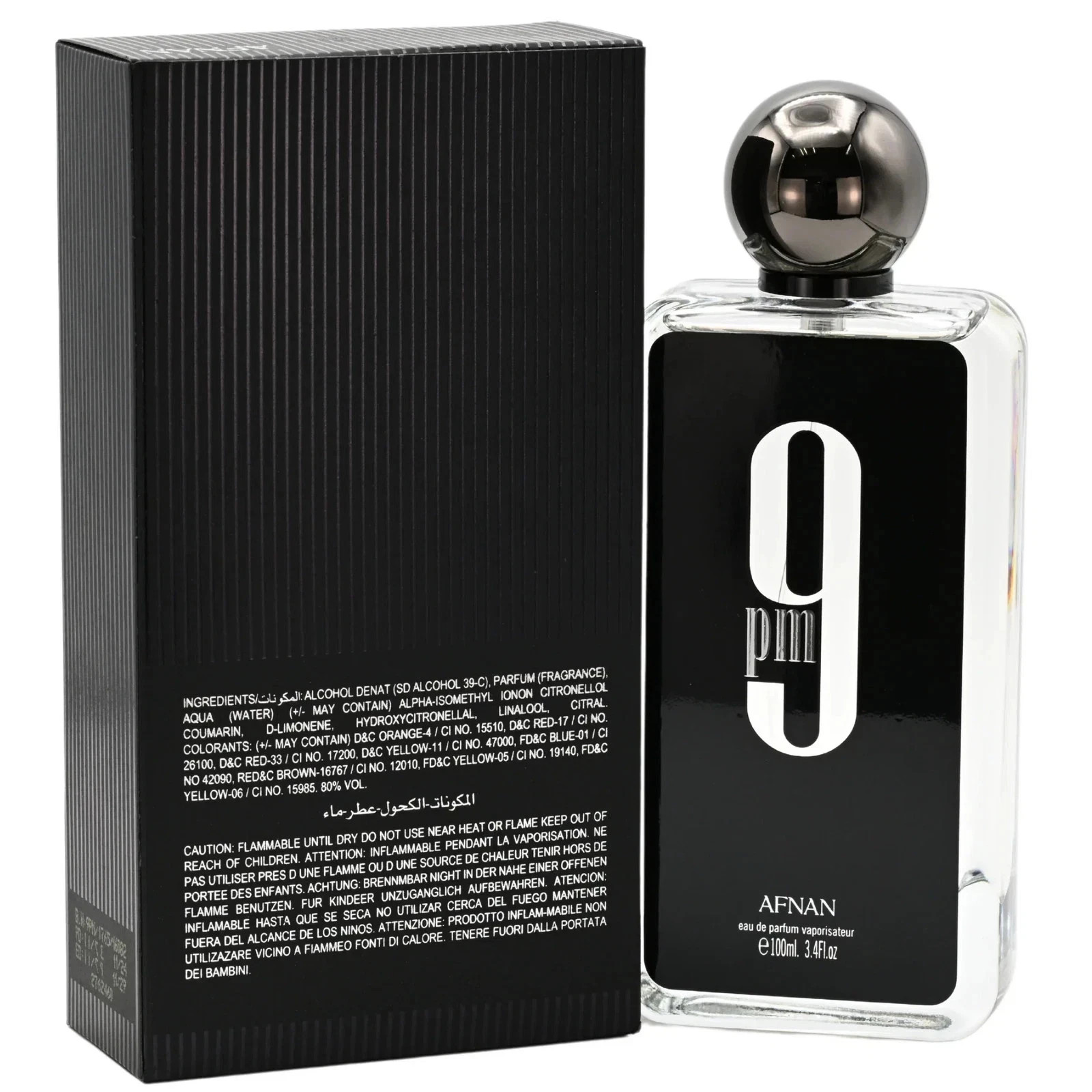 Afnan 9 PM Men’s EDP Spray 3.4 oz / 100ml – NIB