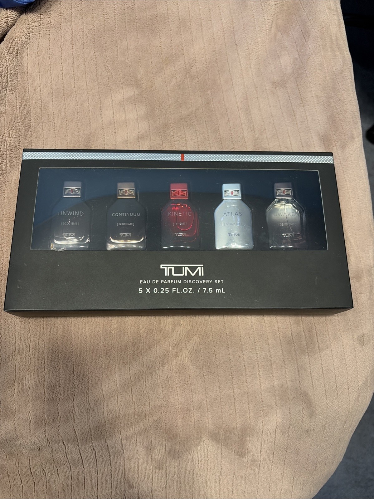 TUMI Eau De Parfum Discovery 5 PC Set ~ 5 x 0.25 FL. OZ. / 7.5 mL