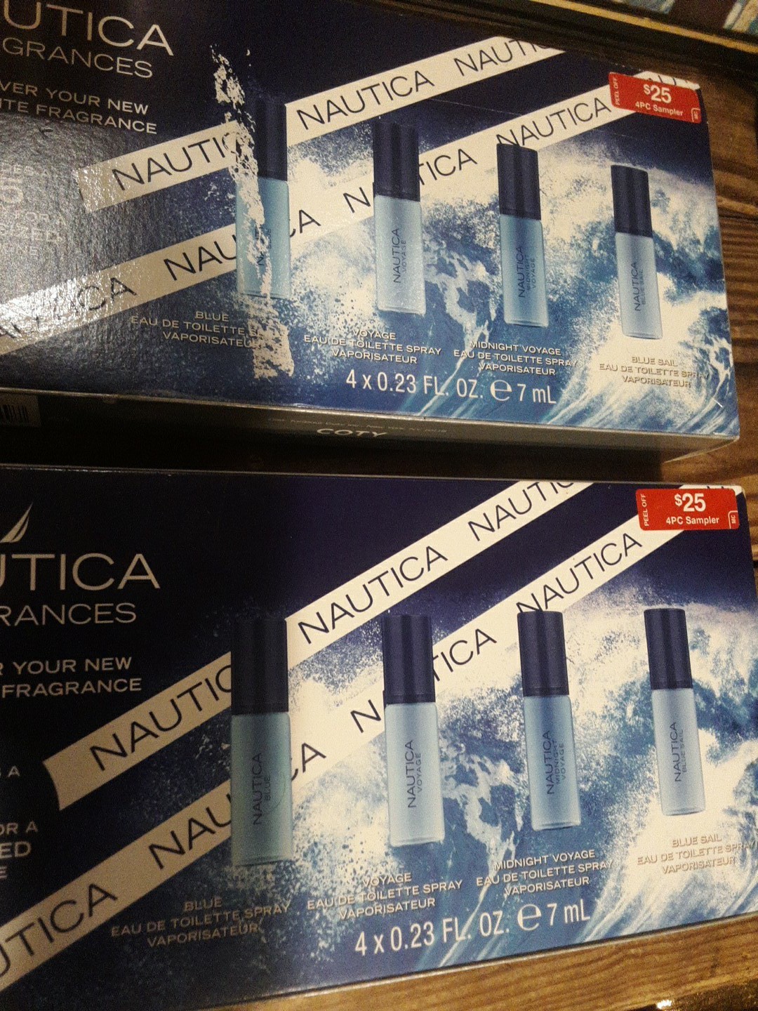 2 – NAUTICA Mens 4 pc Fragrances Blue-Voyage-Midnight Voyage-Blue Sail Spray SET