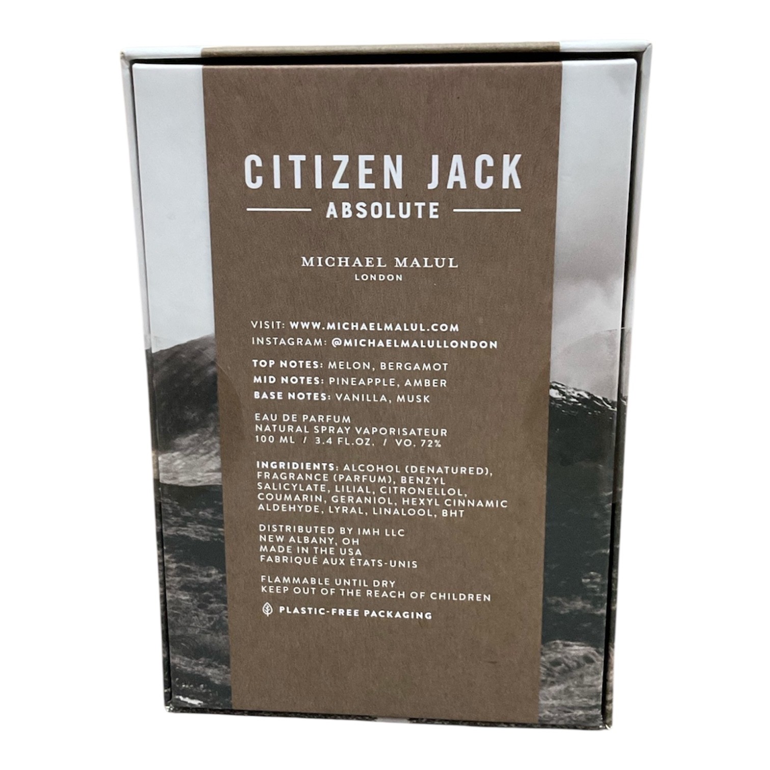 Citizen Jack Absolute by Michael Malul Eau De Parfum 3.4oz 100ml Men New in Box