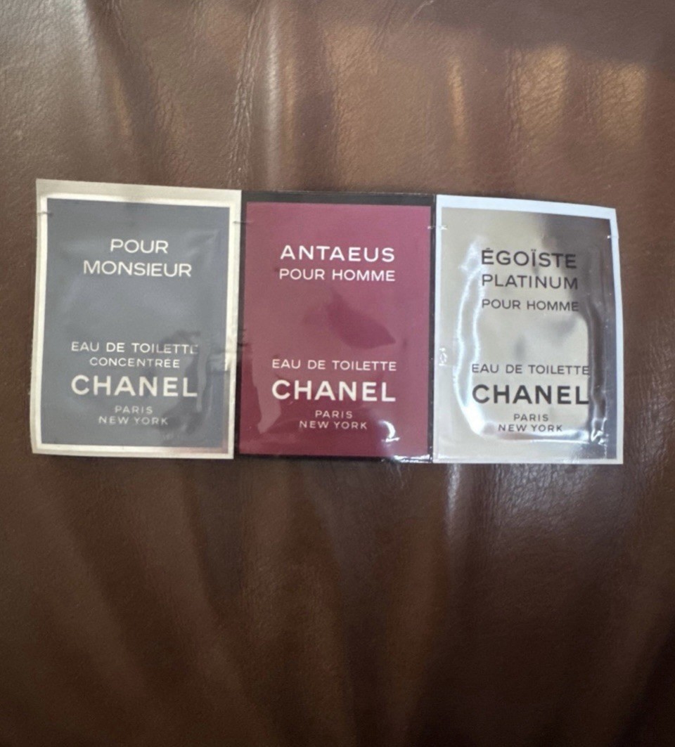 Chanel cologne 3 pack sample. Price for 1-3 pack sampler.