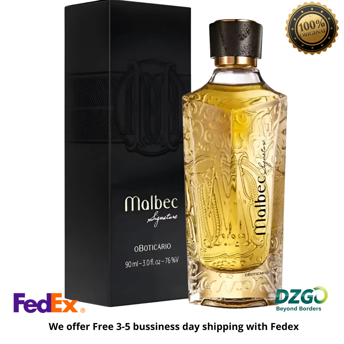 Malbec Signature 90ml 3.0oz O Boticario Men’s Eau de Parfum Luxury Oud Limited