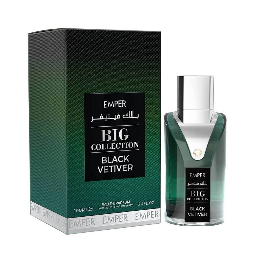 Emper Men’s Big Collection Black Vetiver EDP Spray 3.4 oz Fragrances
