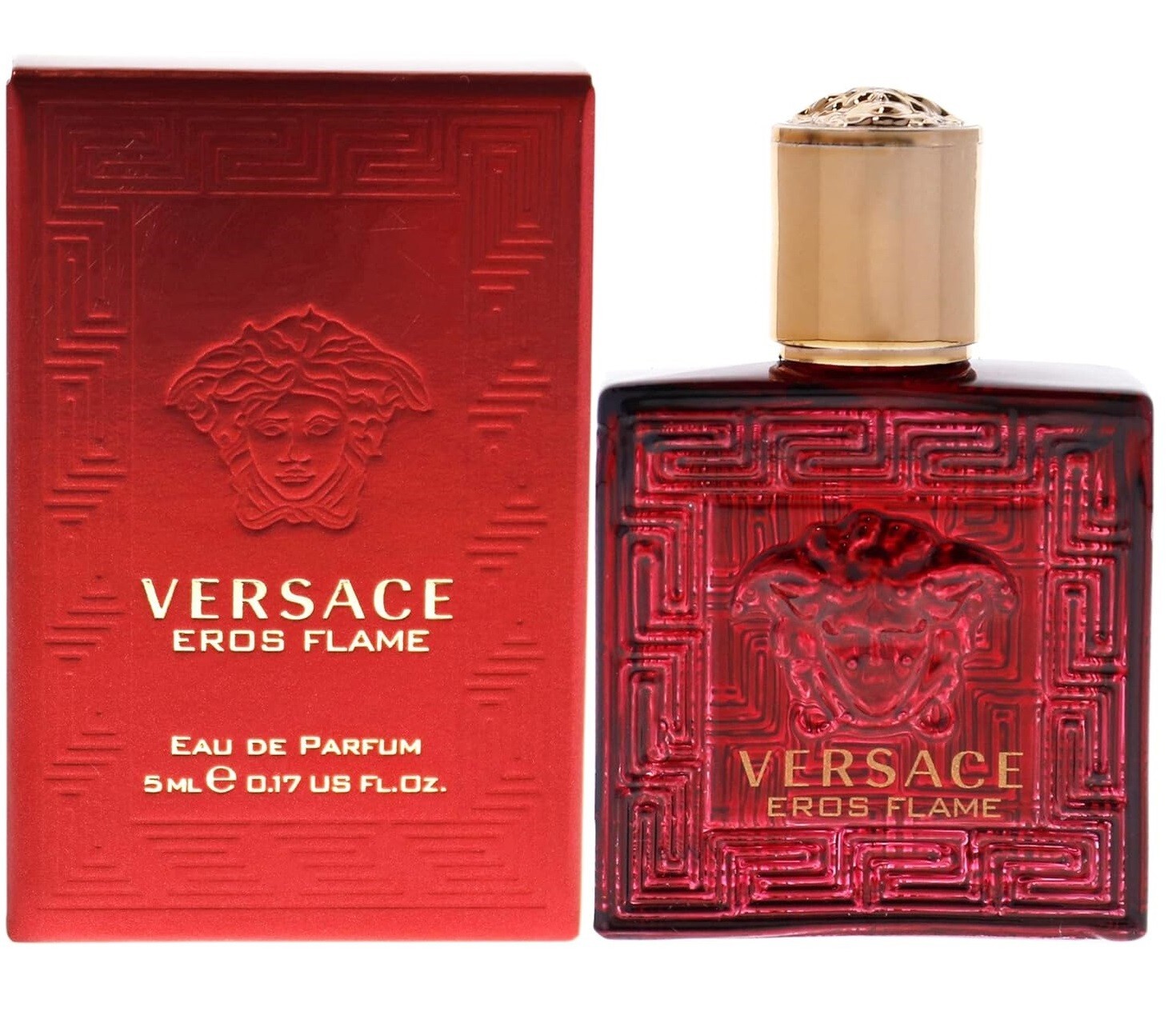 VERSACE EROS FLAME EDP 0.17 OZ / 5 ML FOR MEN SPLASH MINI (NIB)