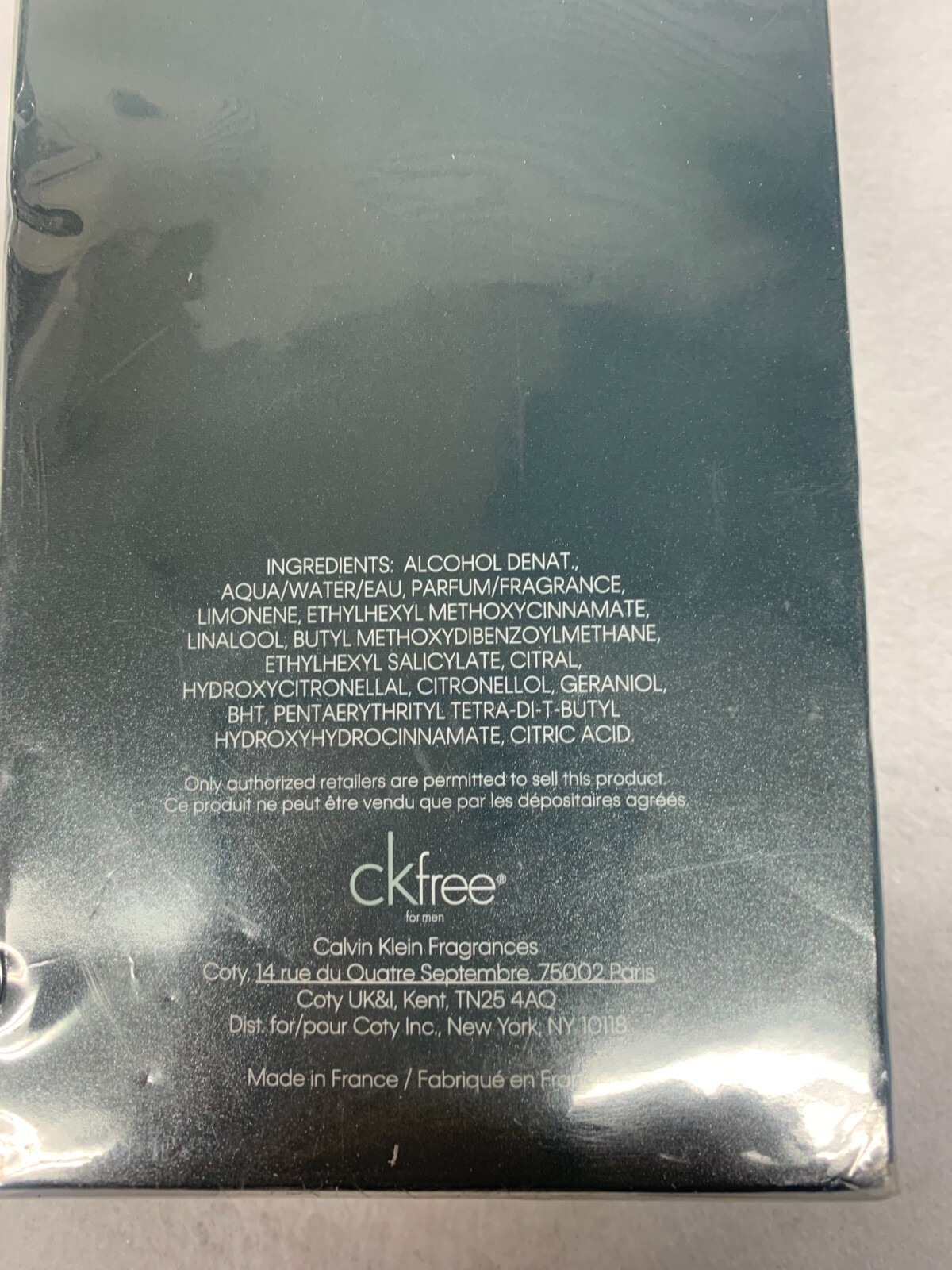 Calvin Klein CK Free For Men- 3.3 Fl oz/100 ML -Eau De Toilette*New-Sealed*