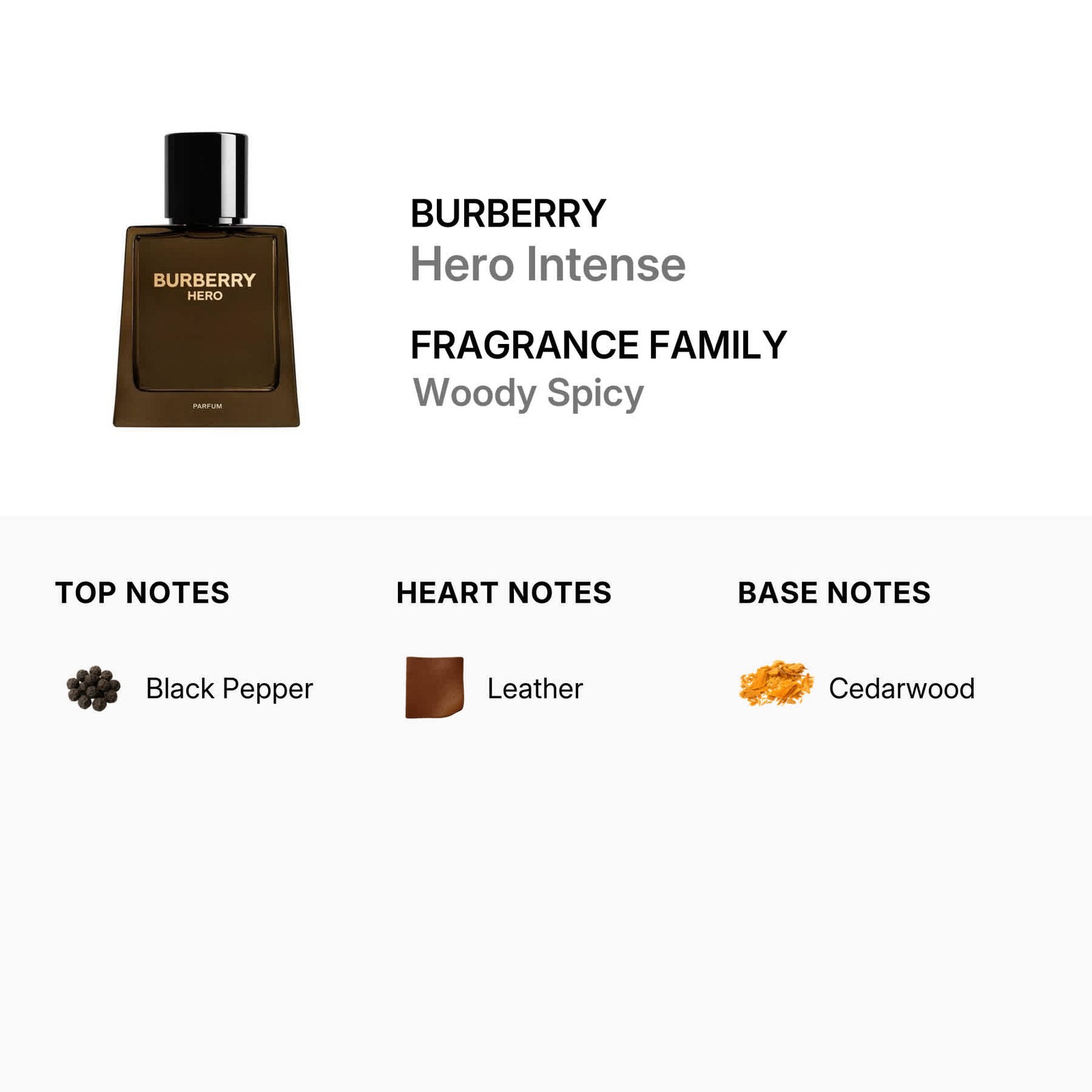 Burberry Men’s Hero Intense Parfum 0.17 oz Fragrances 3616305263360