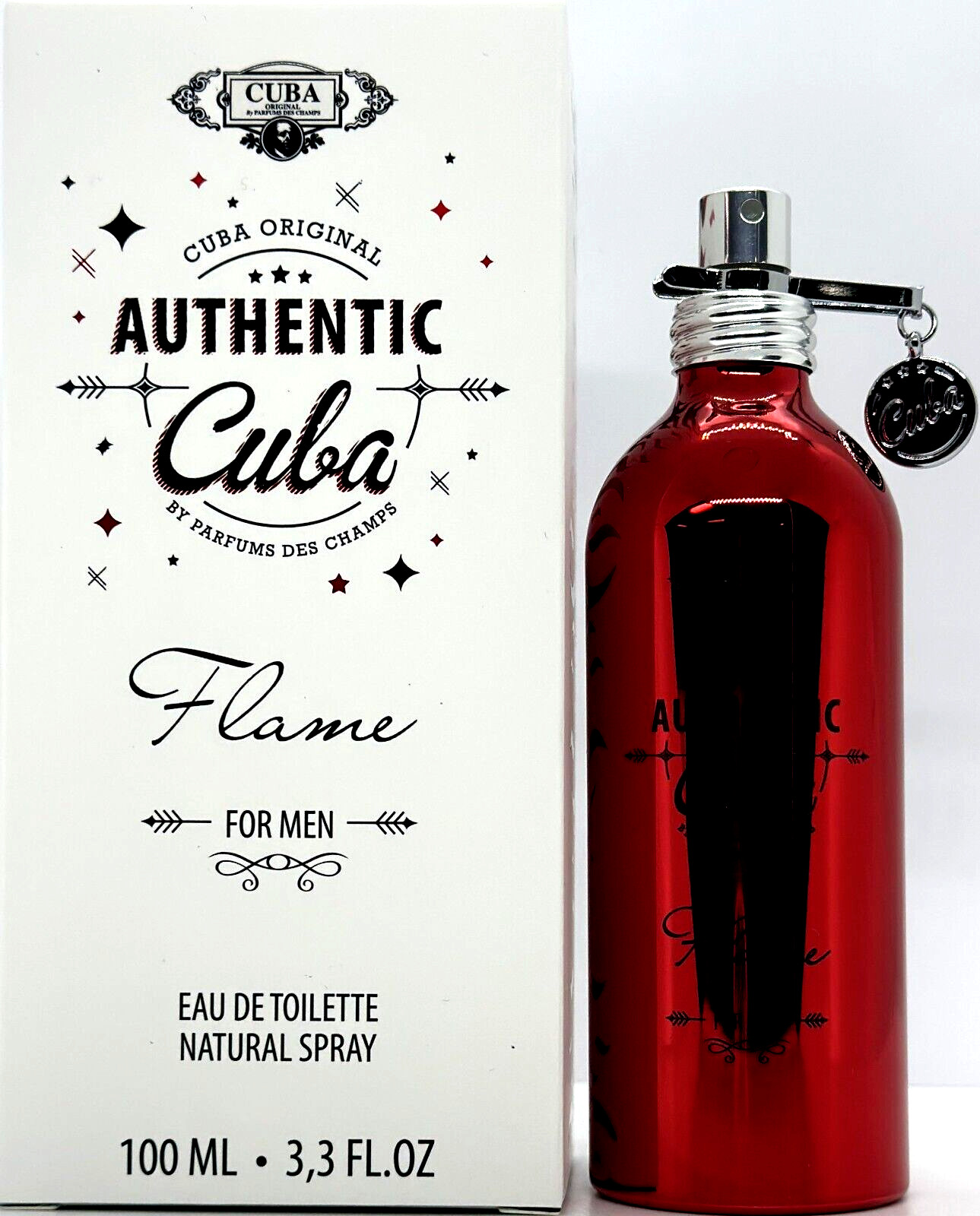 CUBA ORIGINAL AUTHENTIC FLAME EAU DE TOILETTE SPRAY FOR MEN 3.3 Oz / 100 ml NEW!