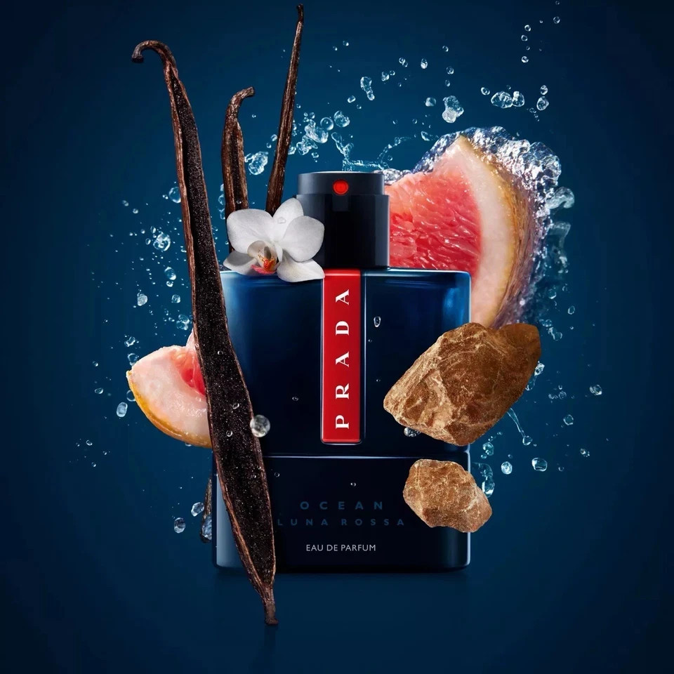 Prada Luna Rossa Ocean 3.3 oz Eau De Parfum EDP Cologne for Men New Sealed Box