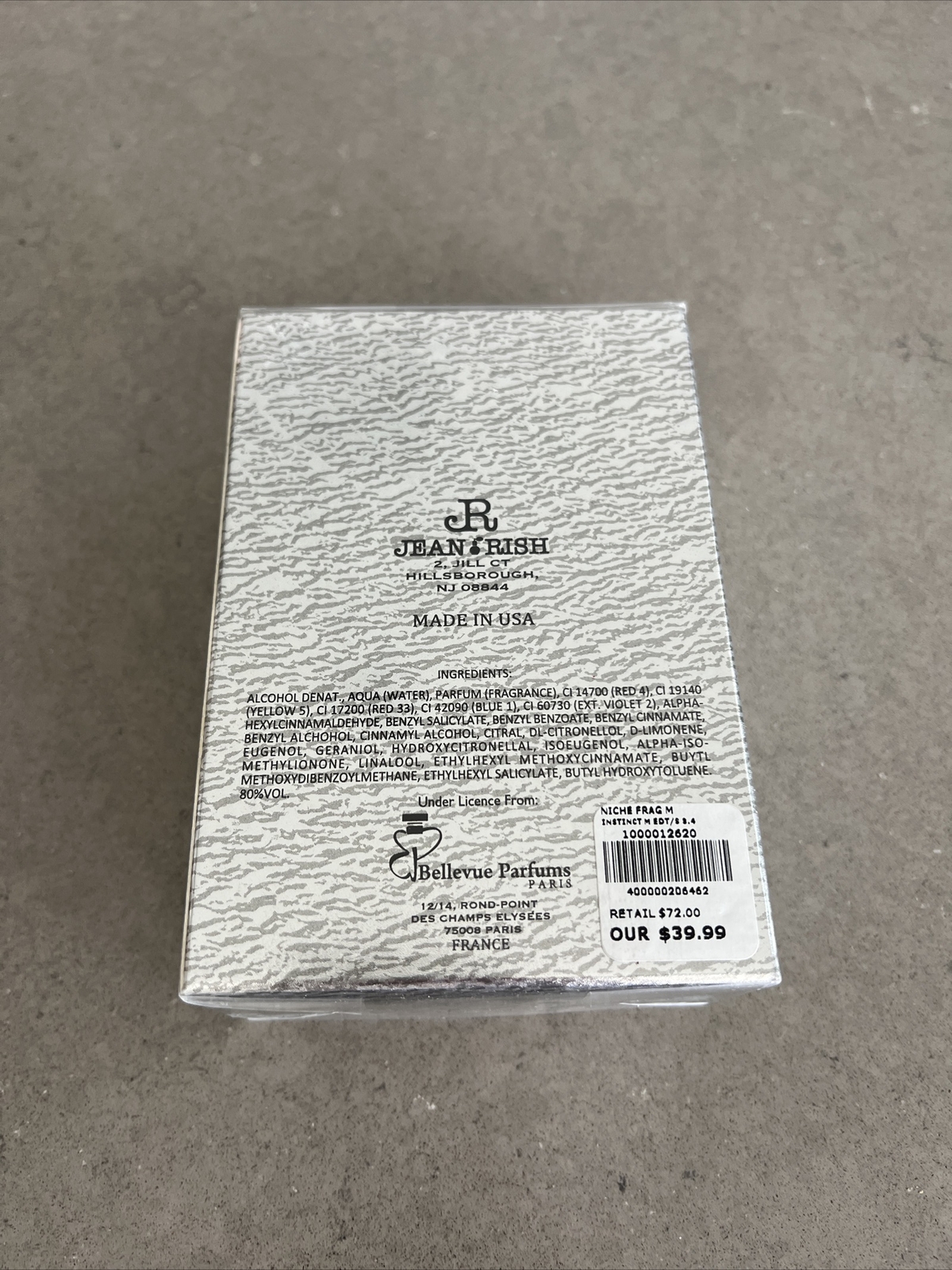 Instinct Pour Homme by Jean Rish Eau De Toilette Spray for Men 3.4oz | Sealed