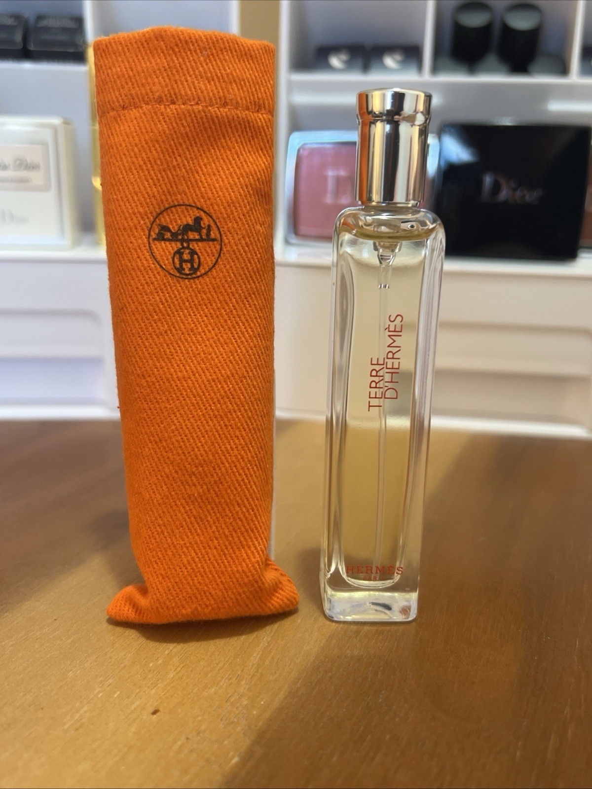 Hermès Terre d’Hermès Men’s EDT Travel Spray Set (3) 15ml / 0.5 oz w/ Pouch