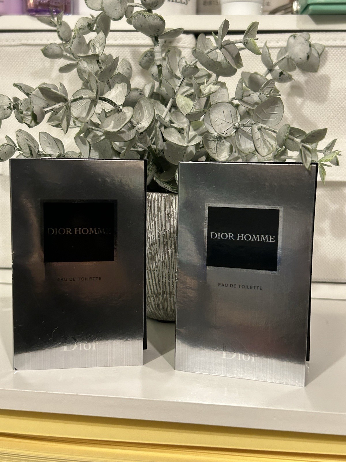 DIOR HOMME Eau De Toilette Sample Trial Size Spray Vial .03 fl oz/1ml ~ Lot of 2