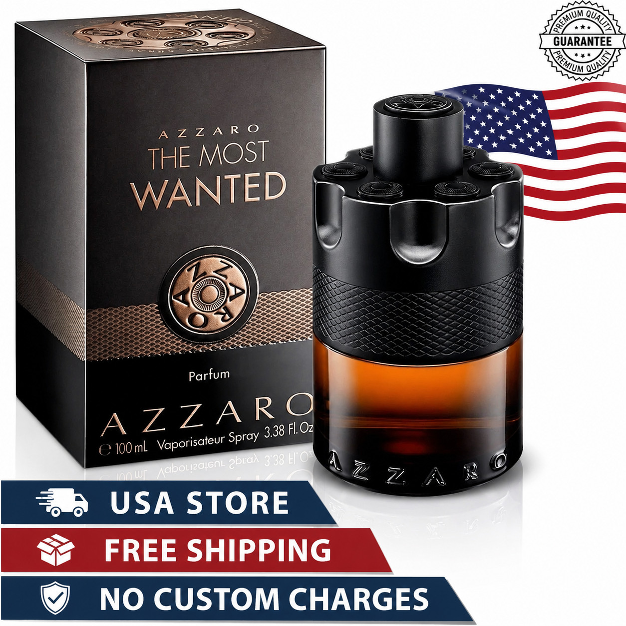 Azzaro The Most Wanted Parfum 100ml 3.38oz Men’s Fragrance Spray New Box