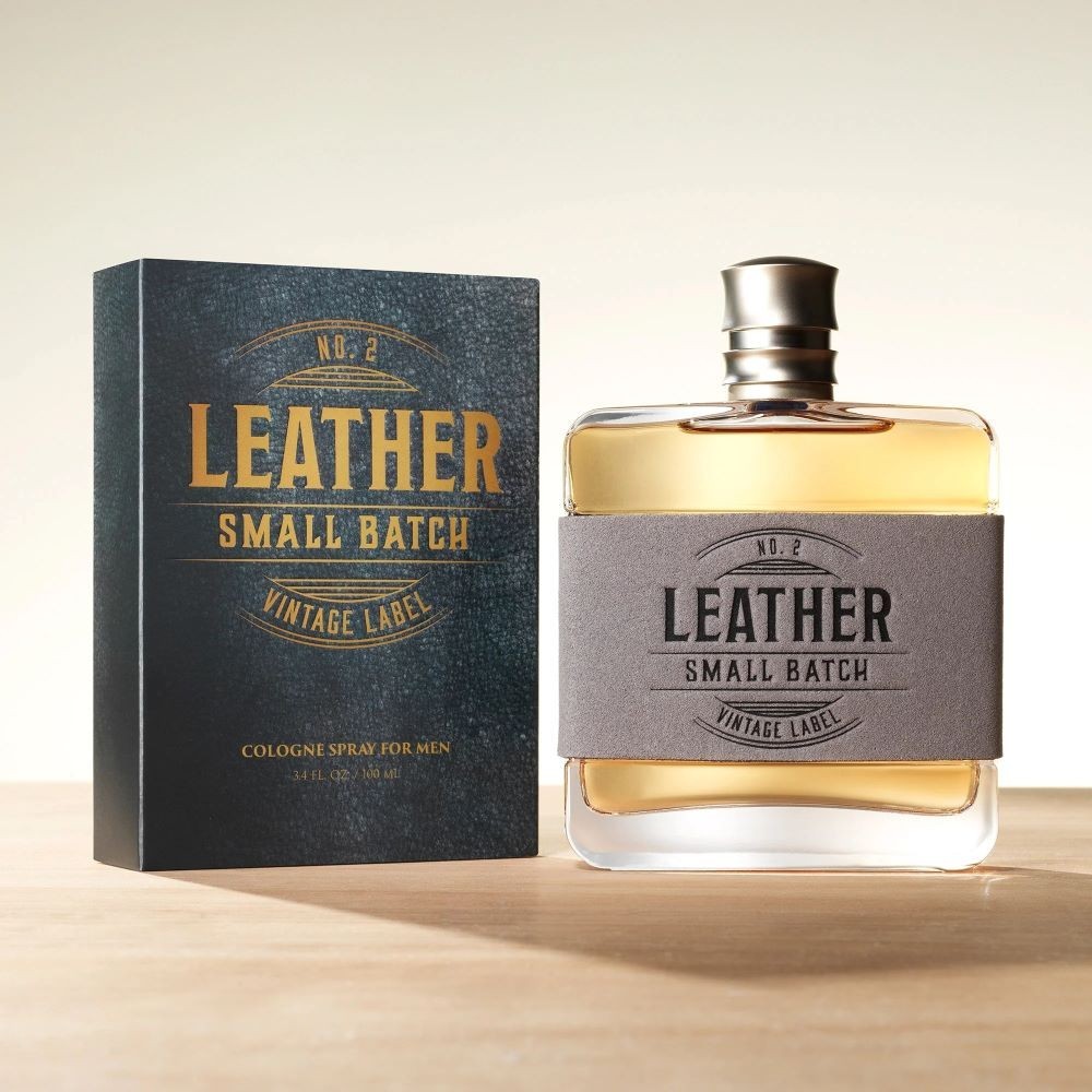 Leather No.2 Small Batch Vintage Label Men’s Cologne by Tru Fragrance