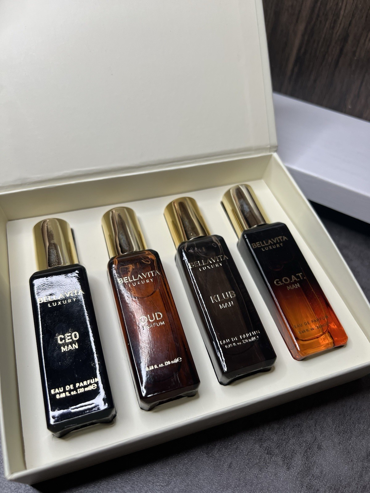 BELLAVITA LUXURY Men’s Gift Set EDP Spray 2.71 fl oz CEO/Oud Exp 11/28